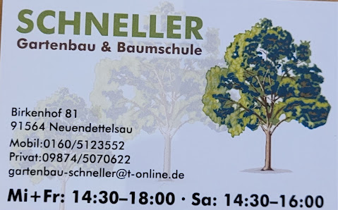 Schneller Frank, Gartenbau und Baumschule