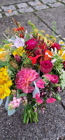 Blumenkorb an der Weide